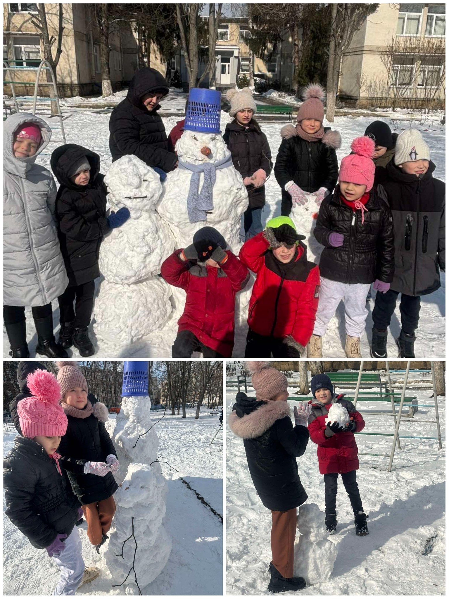 Bulgării de zăpadă au fost la fel elevilor Școlii — diferiți, dar aceeași!